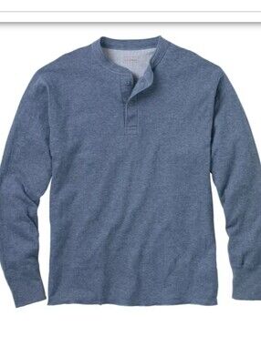 L L Bean Mens XXL Two-Layer River Drivers Henley Base Layer Workwear Hiking Gorp